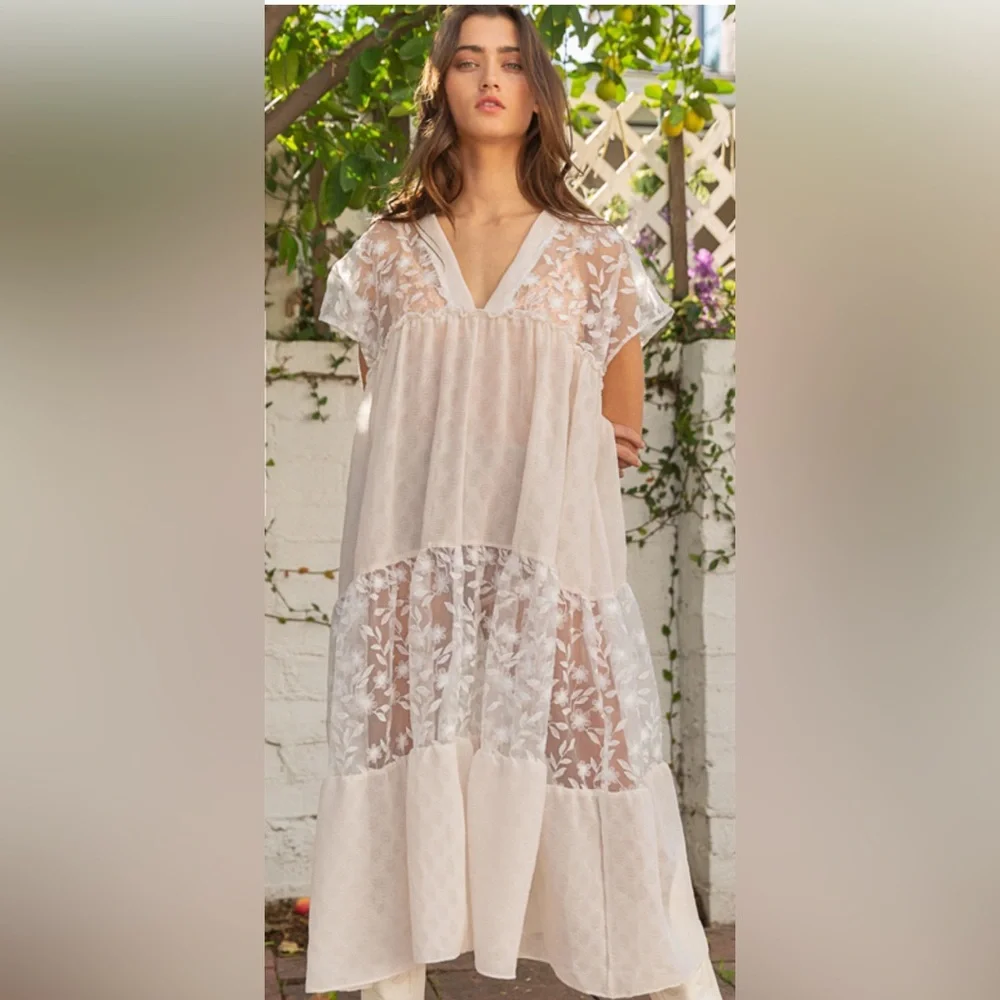 #151 Sale! POL Lace Detail Dress - Picture 2 of 6